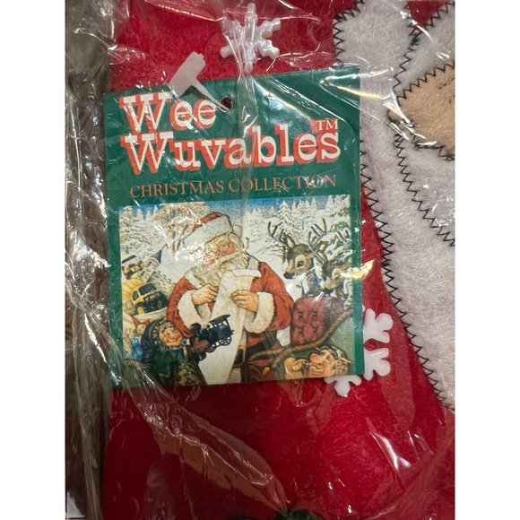 Vintage Wee Wuvables Christmas Collection Stocking Snowman 13.5" Tall NWT - Picture 5 of 5